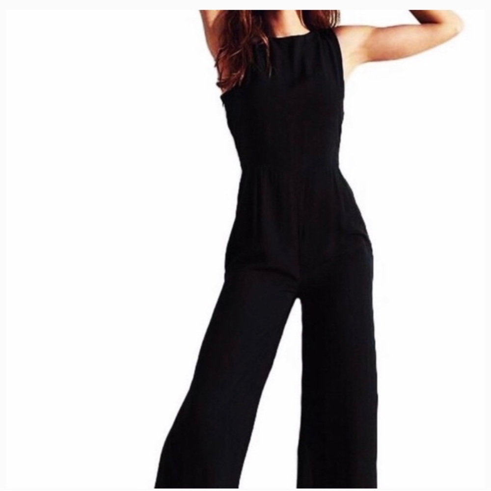 ELIANE ROSE black velvet jumpsuit.